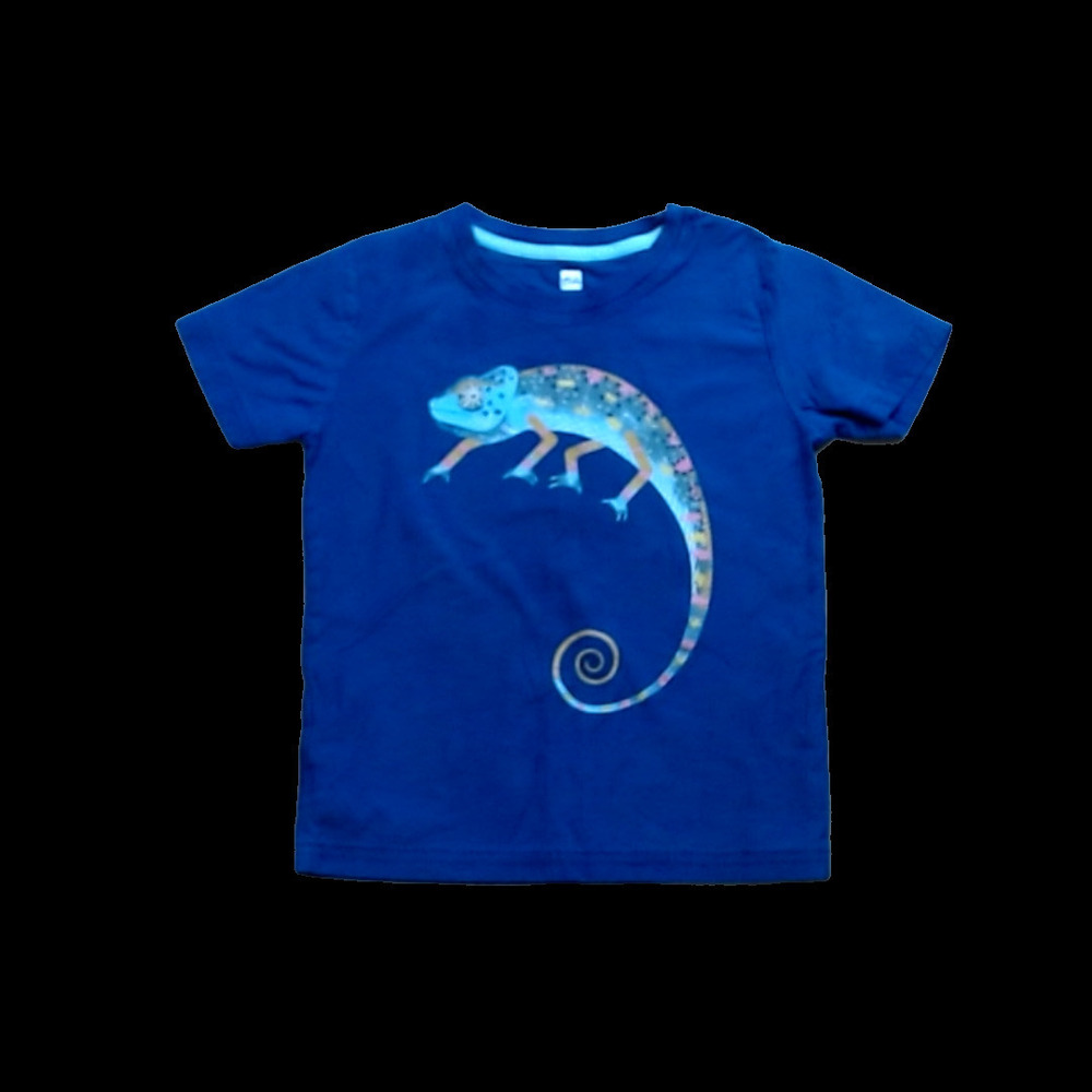 Tea Collection Boys Navy | Lizard Short Sleeve Shirt size: 6 Years